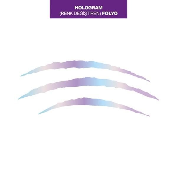HOLOGRAM RENK DEĞİŞTİREN FOLYO PENÇE MİNİ STICKER