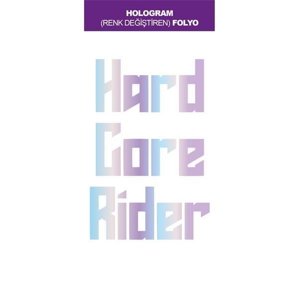HOLOGRAM RENK DEĞİŞTİREN FOLYO HARD CORE RIDER TEKLİ MİNİ STICKER