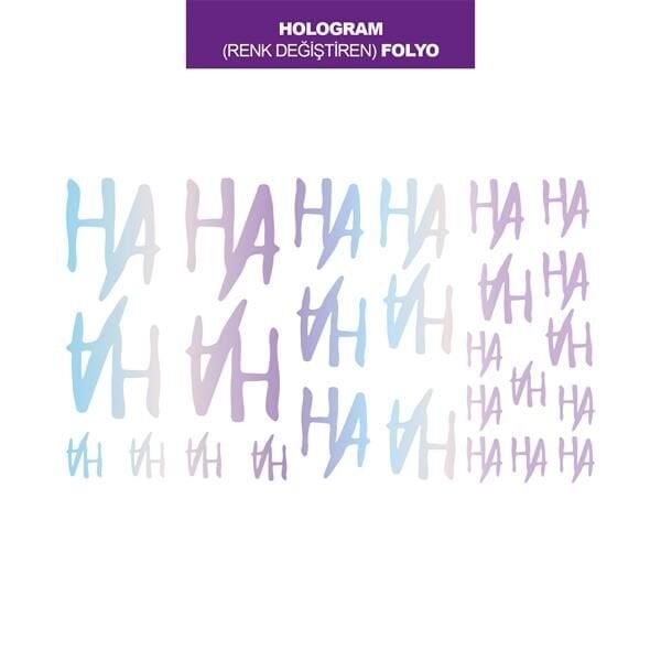 HOLOGRAM RENK DEĞİŞTİREN FOLYO JOKER HAHA MİNİ STICKER
