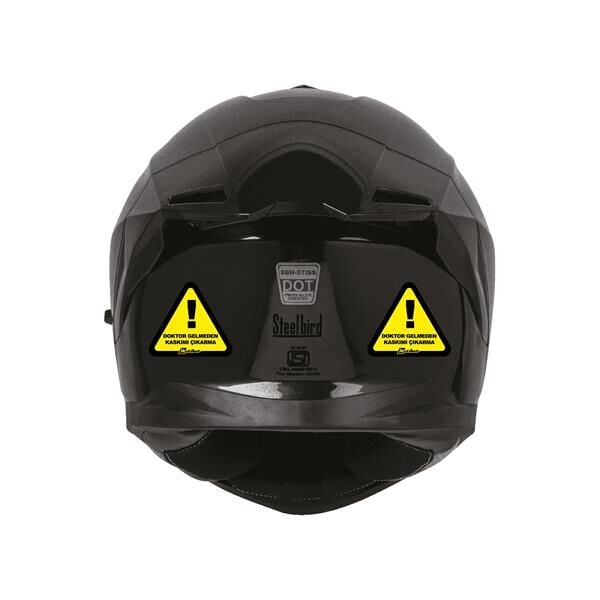 Doktor Gelmeden Kaskımı Çıkartma Ünlem İşaretli Damla Sticker 2'li Siyah Çerçeveli Sarı Renk