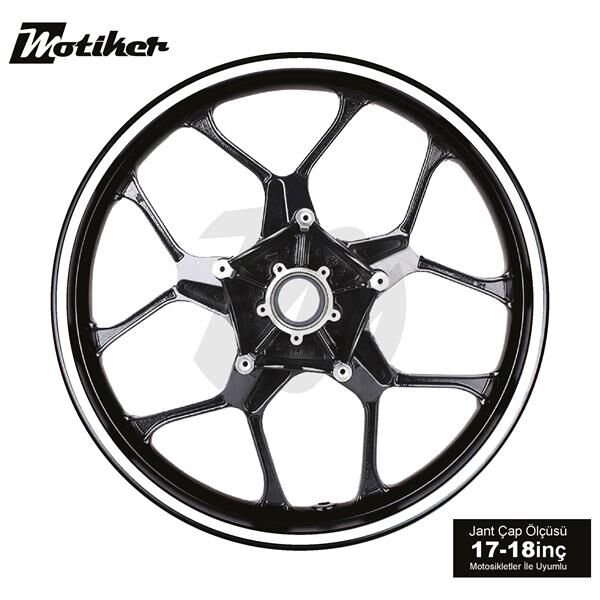 TEK RENK BEYAZ ŞERİT JANT DIŞ STICKER