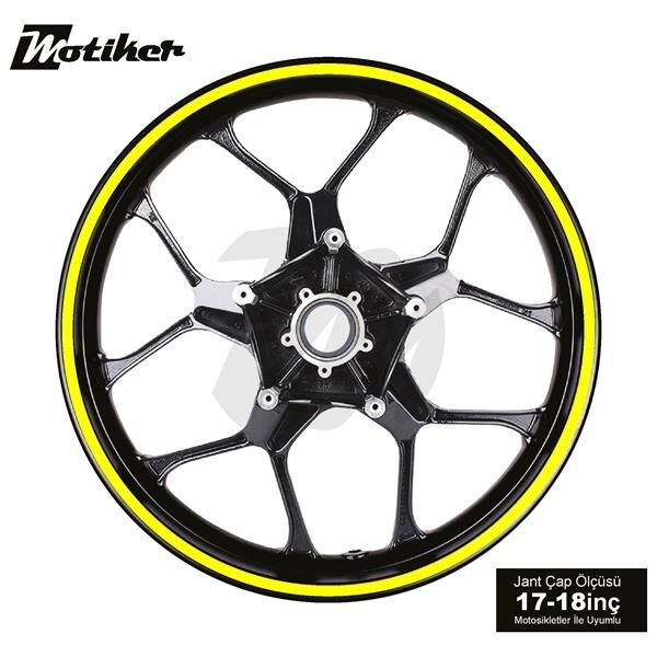 TEK RENK SARI ŞERİT JANT DIŞ STICKER