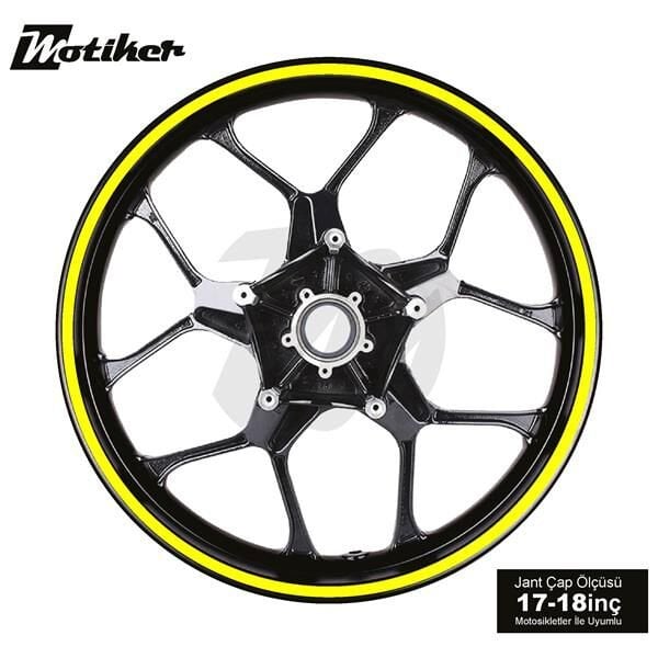 TEK RENK SARI ŞERİT JANT DIŞ STICKER