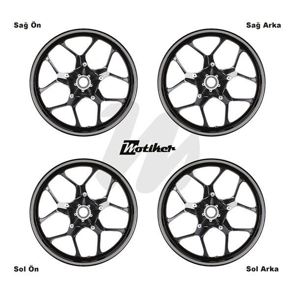 TEK RENK METALİK GRİ ŞERİT JANT DIŞ STICKER