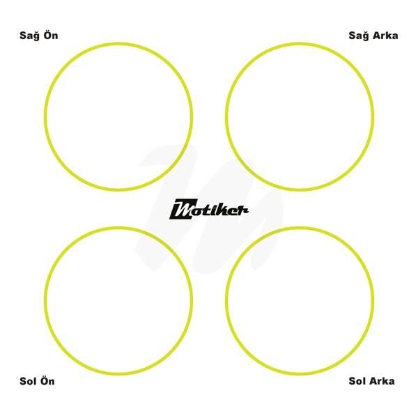 TEK RENK NEON SARI (YEŞİL) ŞERİT JANT DIŞ STICKER