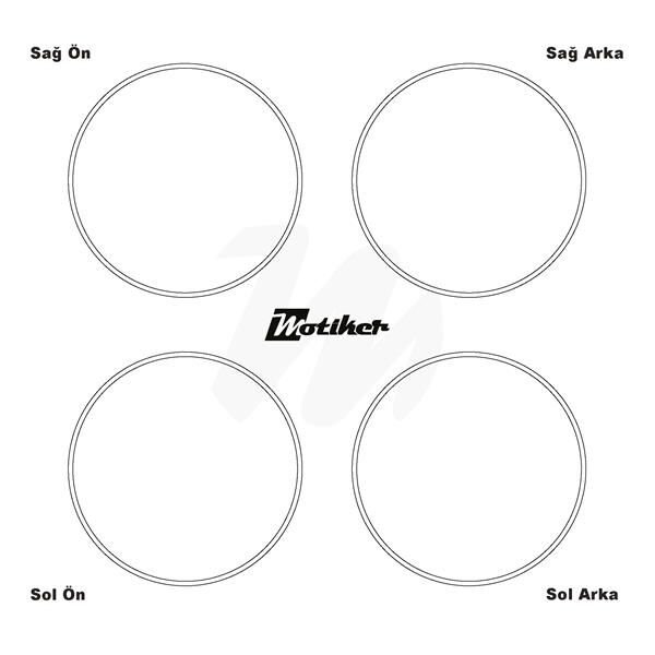 TEK RENK BEYAZ ŞERİT SCOOTER JANT DIŞ STICKER