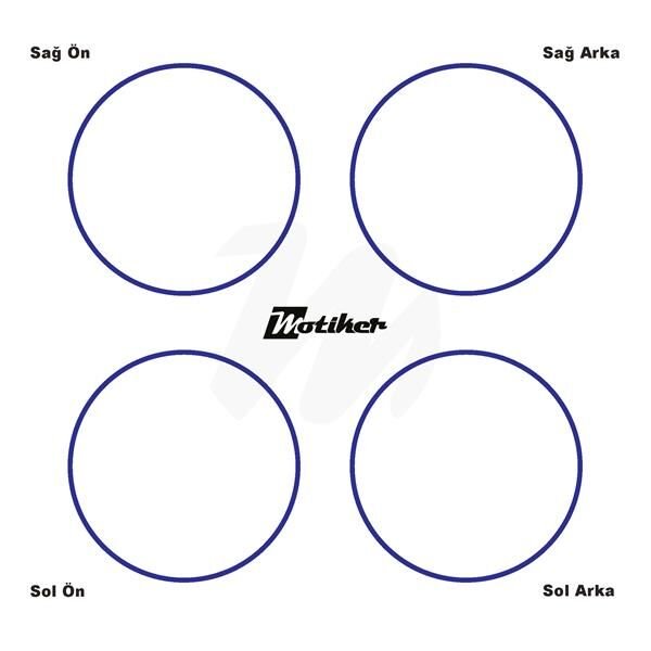 TEK RENK LACİVERT ŞERİT SCOOTER JANT DIŞ STICKER