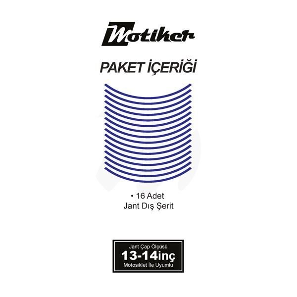 TEK RENK LACİVERT ŞERİT SCOOTER JANT DIŞ STICKER