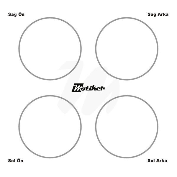 TEK RENK GRİ ŞERİT SCOOTER JANT DIŞ STICKER