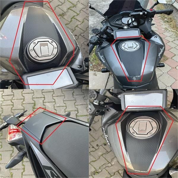 BAJAJ PULSAR RS200 KARBON STICKER ETİKET MODELİ SET
