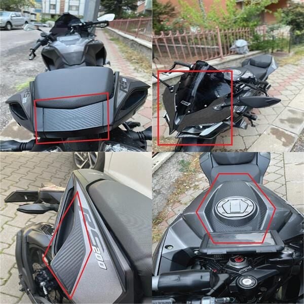 BAJAJ PULSAR RS200 KARBON STICKER ETİKET MODELİ SET