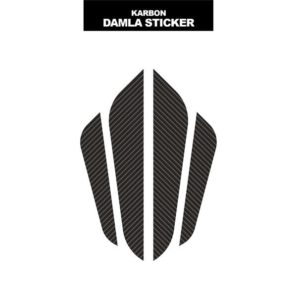 KARBON 6'LI DAMLA STICKER KULAK MODELİ