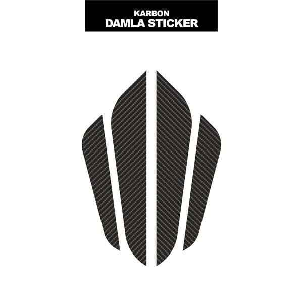 KARBON 6'LI DAMLA STICKER KULAK MODELİ