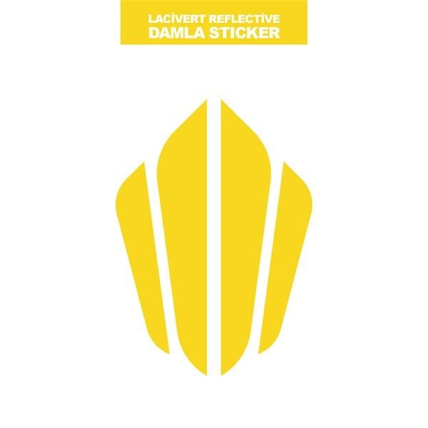 SARI REFLECTİVE (IŞIK YANSITAN) 6'LI KULAK DAMLA STICKER MODELİ