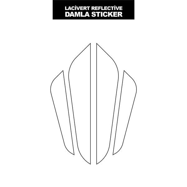 BEYAZ REFLECTİVE (IŞIK YANSITAN) 6'LI KULAK  DAMLA STICKER MODELİ