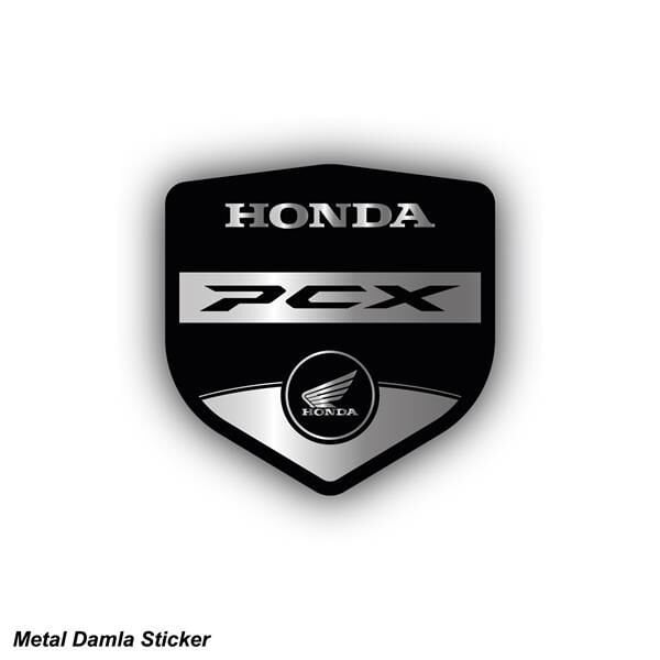 HONDA PCX METAL DAMLA STICKER ETİKET MODELİ
