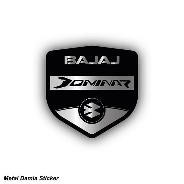 BAJAJ DOMİNAR METAL DAMLA STICKER ETİKET MODELİ