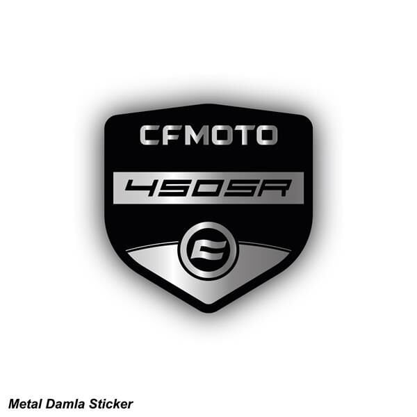 CFMOTO 450SR METAL DAMLA STICKER ETİKET MODELİ