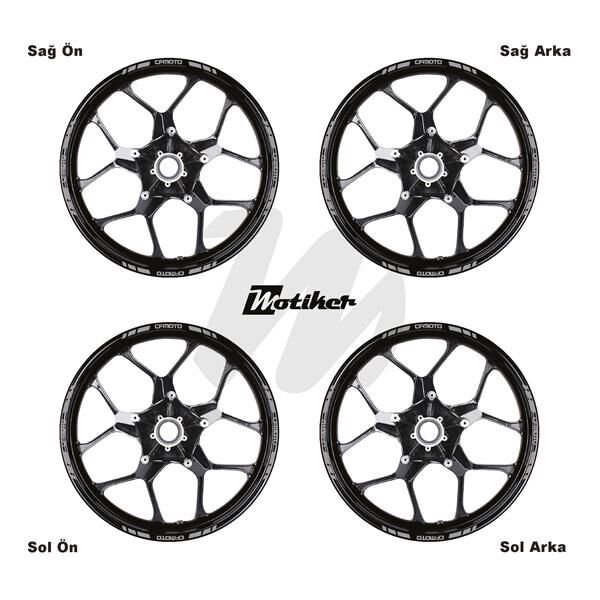 TEK RENK CFMOTO YAZILI KISA KESİKLİ GRİ SCOOTER JANT DIŞ ŞERİT STICKER