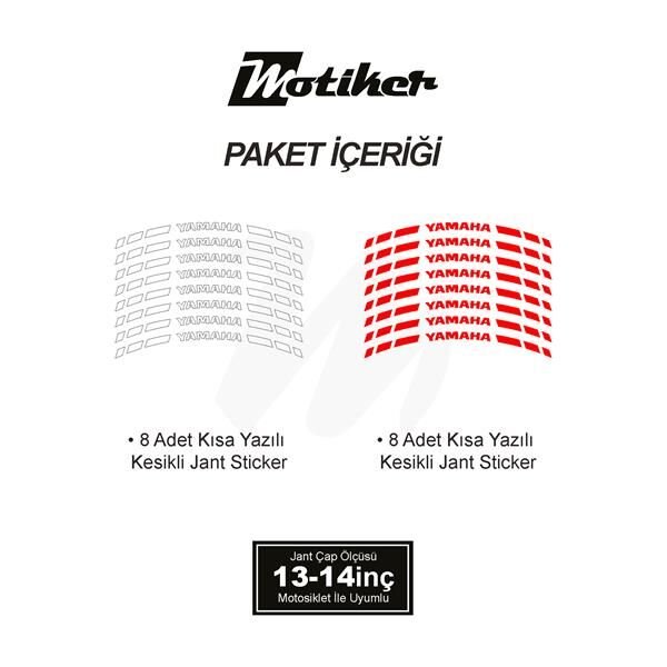 ÇİFT RENK CFMOTO YAZILI KISA KESİKLİ KIRMIZI-BEYAZ SCOOTER JANT DIŞ ŞERİT STICKER