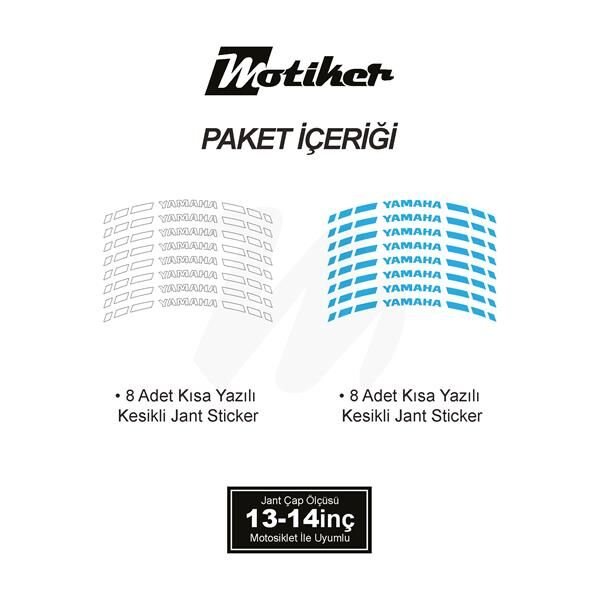 ÇİFT RENK CFMOTO YAZILI KISA KESİKLİ AÇIK MAVİ-BEYAZ SCOOTER JANT DIŞ ŞERİT STICKER