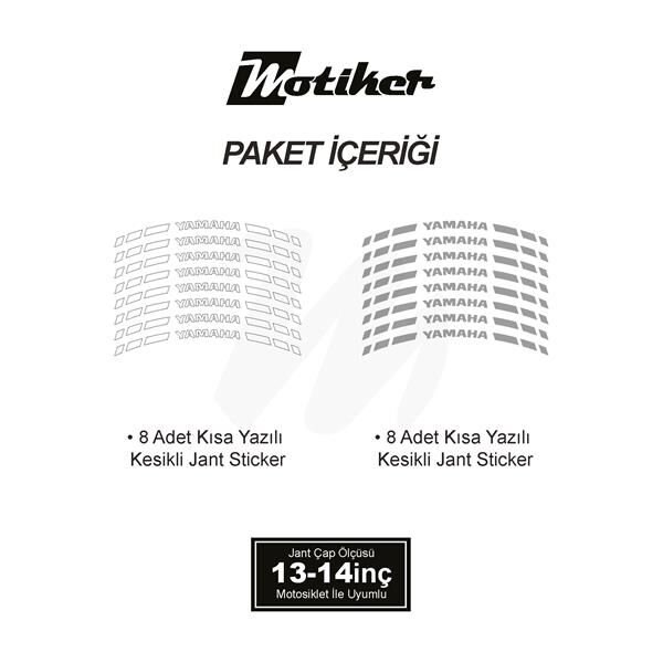 ÇİFT RENK CFMOTO YAZILI KISA KESİKLİ GRİ-BEYAZ SCOOTER JANT DIŞ ŞERİT STICKER