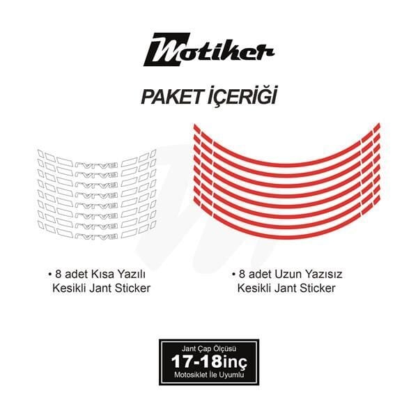 BAJAJ YAZILI UZUN KISA KESİKLİ ÇİFT RENK 16'LI JANT STICKER ETİKET MODELİ NEON TURUNCU