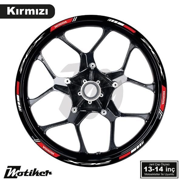 HONDA PCX BASKILI DIŞ JANT KIRMIZI BEYAZ ŞERİT 