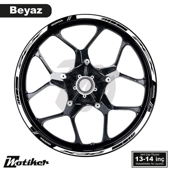 HONDA PCX BASKILI DIŞ JANT MAVİ BEYAZ SİYAH