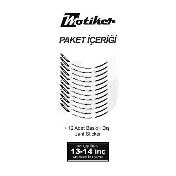 HONDA PCX BASKILI DIŞ JANT MAVİ BEYAZ SİYAH