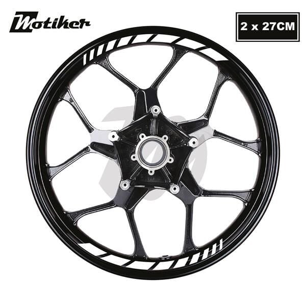 Motosiklet Jant İç Sticker Beyaz Kesikli Şerit Etiket Modeli