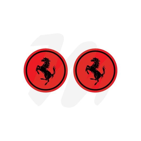 KIRMIZI SİYAH FERRARİ 5X5 CM 2 ADET