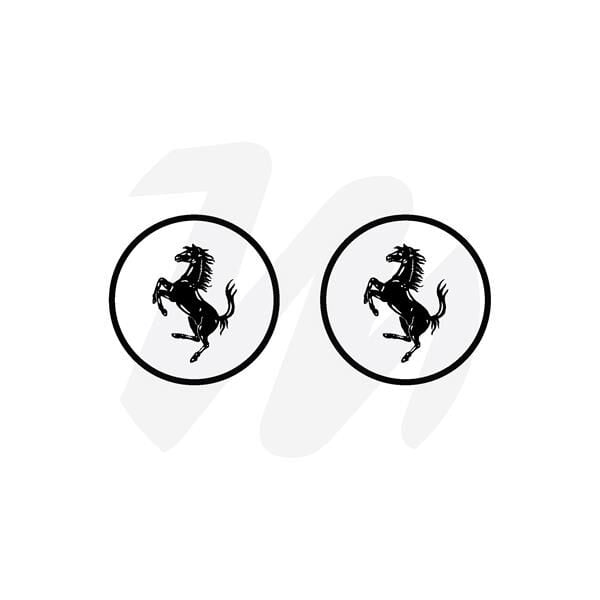 BEYAZ SİYAH FERRARİ 5X5 CM 2 ADET