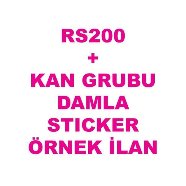 BAJAJ PULSAR RS200 KAN GRUBU DAMLA STICKER